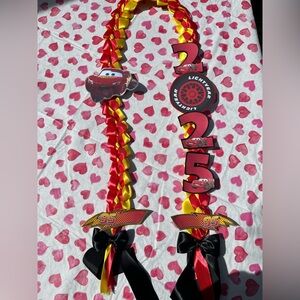 Red and Yellow Cars Themed Ribbon Decor